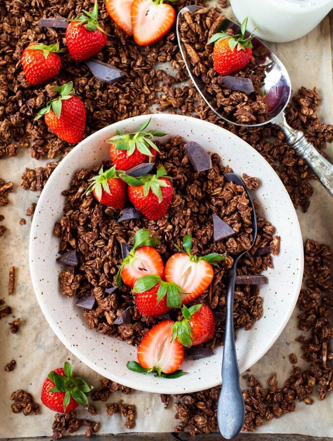 Healthy Chocolate Granola (Oil-free)