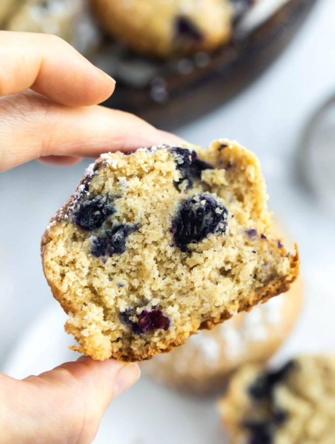 Vegan Gluten Free Blueberry Muffins (Oil Free!)