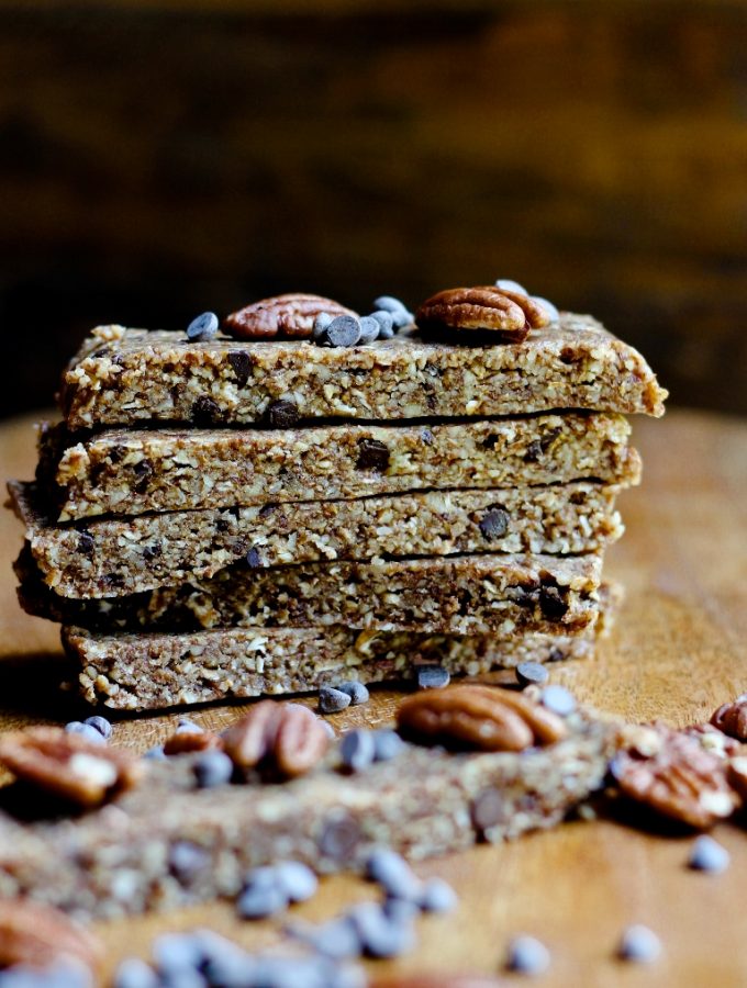 Vegan Pecan Pie Bars (Gluten-free and No-Bake!)
