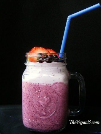 Very Berry Blue Smoothie w/Blueberry Whipped Cream