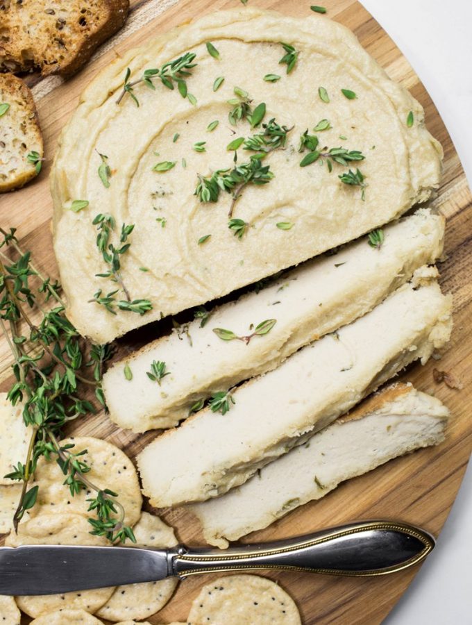 Vegan Baked Herbed Cashew Cheese