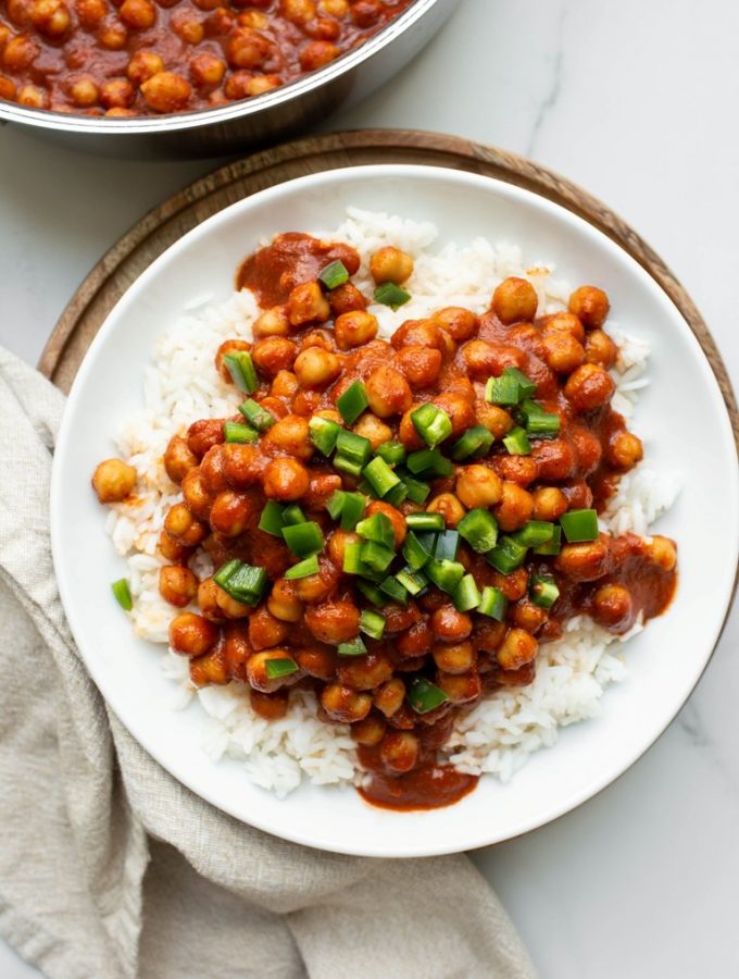 Vegan Creamy BBQ Chickpeas and Lentils