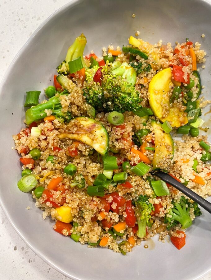 Quinoa Veggie Stir Fry with Teriyaki Sauce