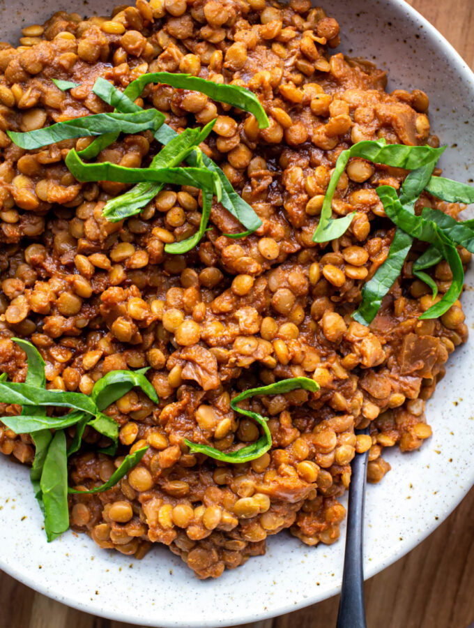 Vegan Instant Pot Lentils (Smoky and Savory!)