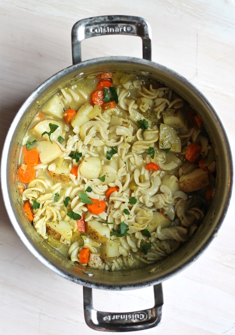 Classic Vegan Chicken Noodle Soup