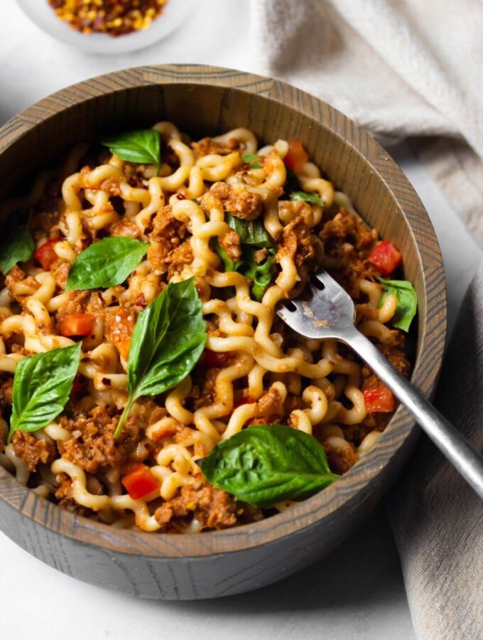 Vegan Walnut Basil Pasta