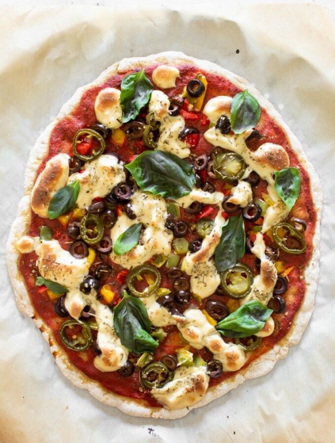 Oil-Free Easy Vegan Pizza Crust (No Yeast!)