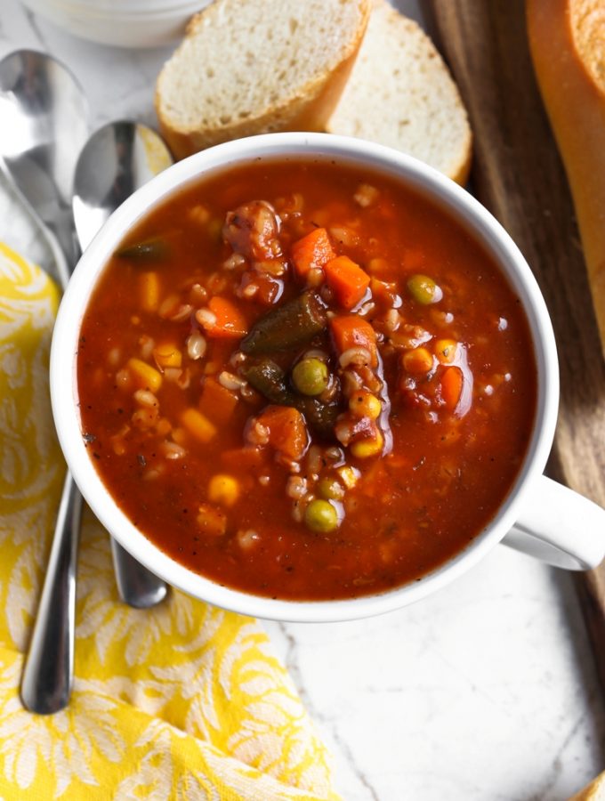 Healthy Vegetable Soup (With Rice)