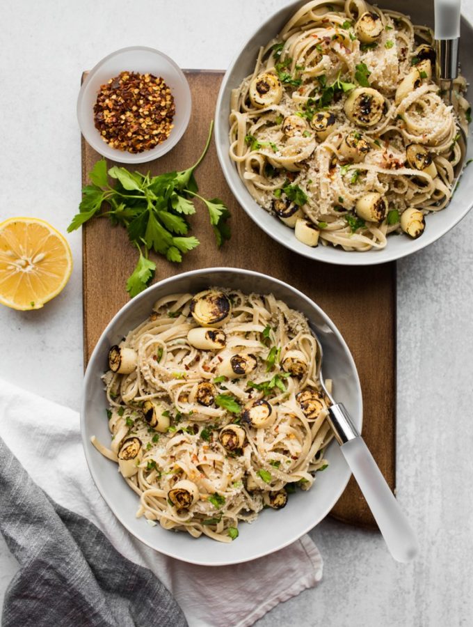Vegan Scampi In Lemon Wine Sauce