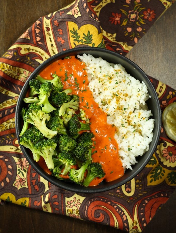 Vegan Red Pepper Curry Bowl