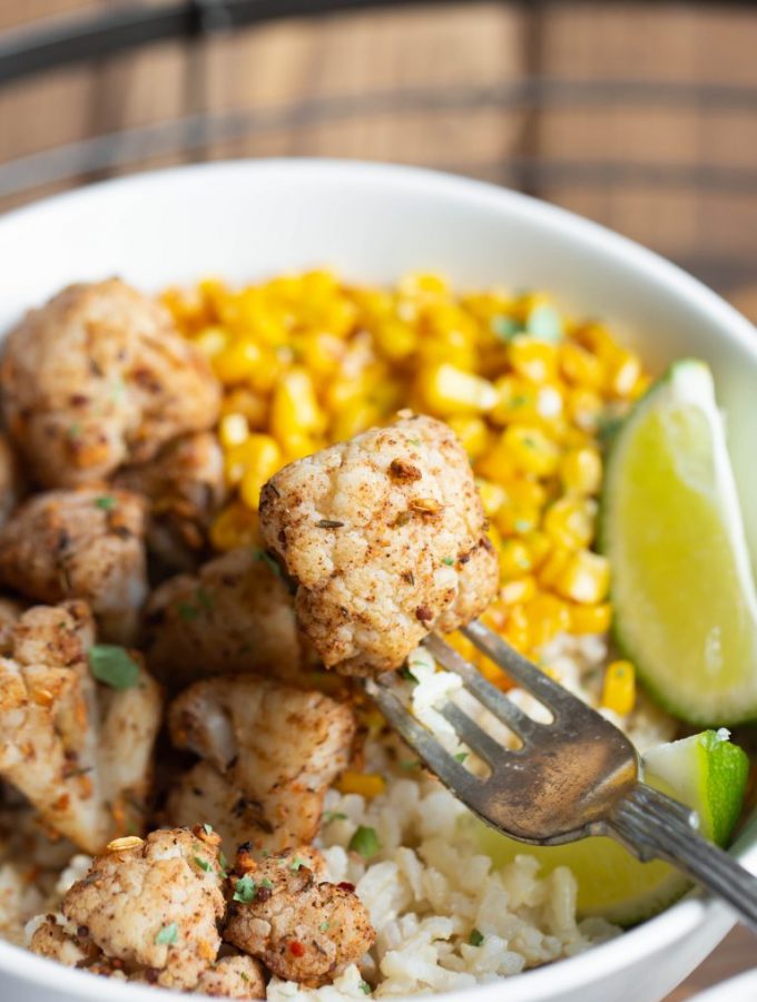 Roasted Jamaican Jerk Cauliflower Bowl