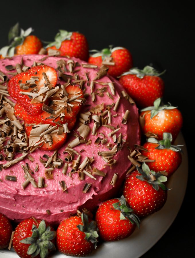 Vegan Strawberry Buttercream Frosting (No Oil!)