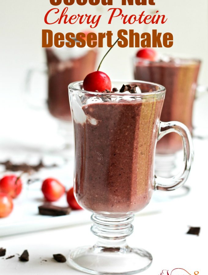 Cocoa-Nut Cherry Protein Dessert Shake