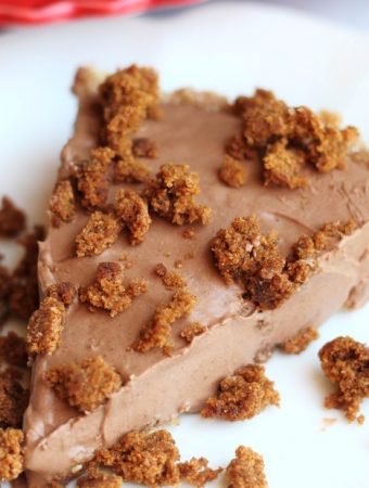 Vegan Chocolate Gingersnap Mousse Pie
