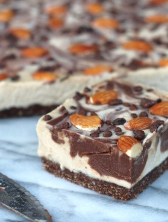 Raw Chocolate Almond Cheesecake