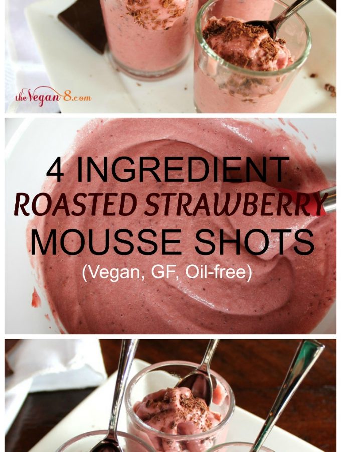 4 Ingredient Roasted Strawberry Mousse Shots
