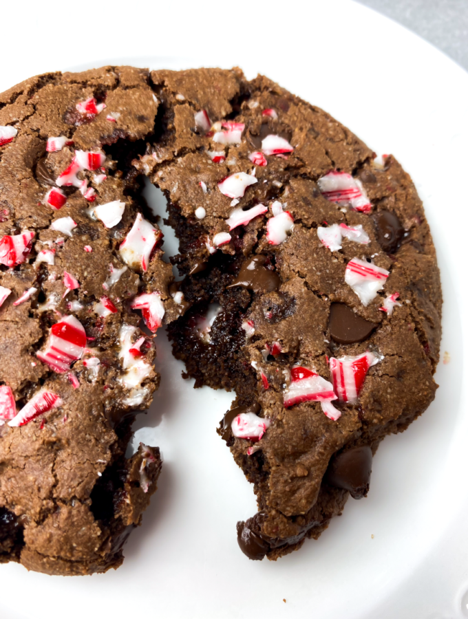 Vegan Chocolate Peppermint Cookie for One (Single Serve)