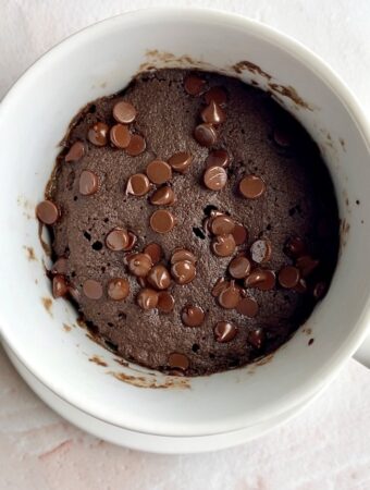 Vegan Chocolate Protein Mug Cake (Oil-free!)