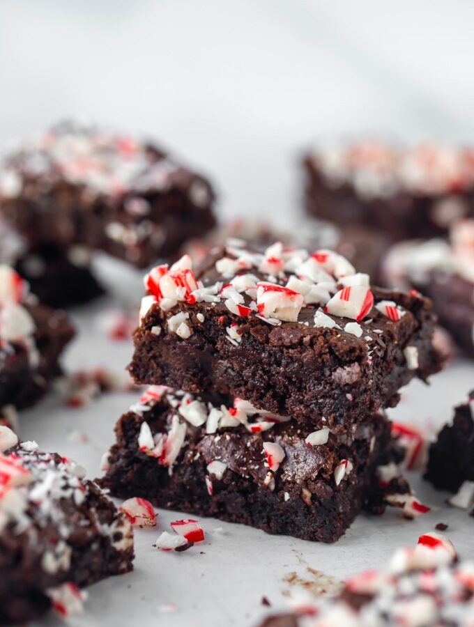 Vegan Peppermint Brownies (Gluten-free)