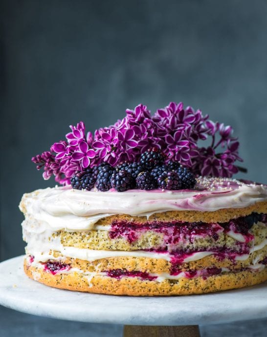 Vegan Lemon Poppy Seed Layer Cake