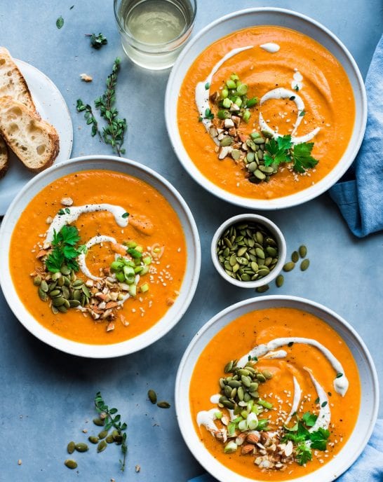 Spicy Instant Pot Carrot Harissa Soup