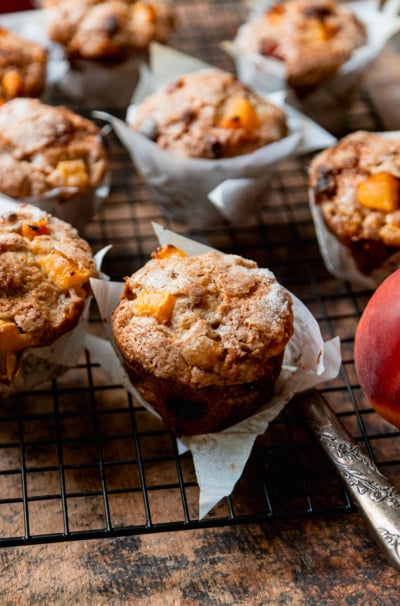 Vegan Peaches & Cream Muffins