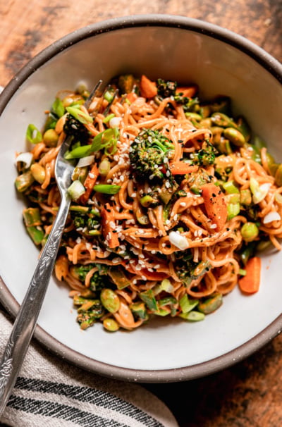 Extra Veggie Vegan Gochujang Noodles