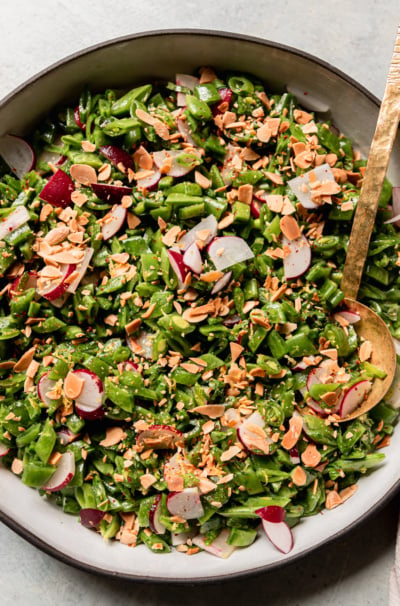 Fresh Shredded Snap Pea Salad with Lemon & Mint