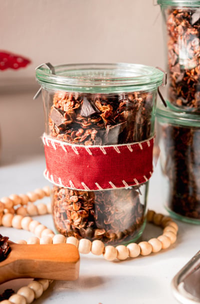 Ginger Molasses Granola with Dark Chocolate