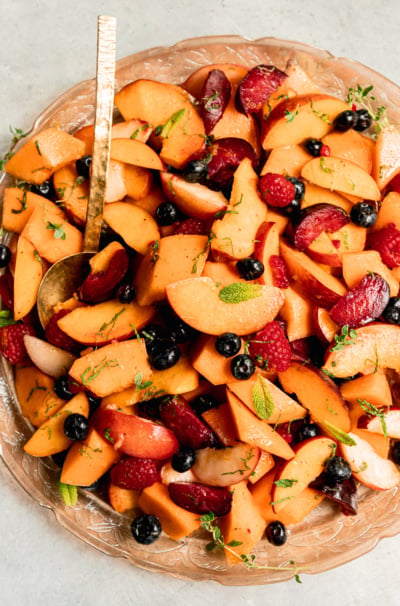Colourful 20-Minute Summer Fruit Salad (with Orange Mint Dressing)
