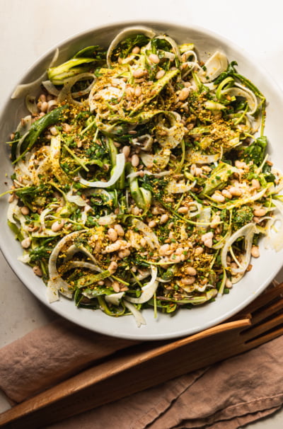 Lemony Shaved Fennel Asparagus Salad