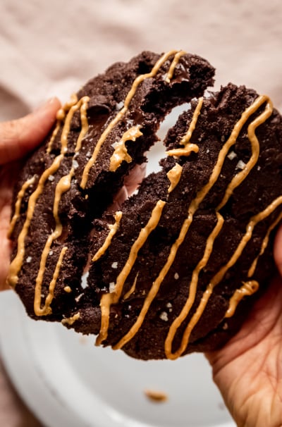 Jumbo Double Chocolate Cookie with Peanut Butter