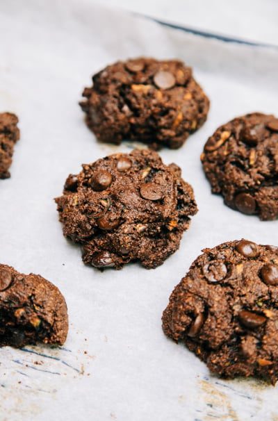 Chocolate Zucchini Muffin Tops