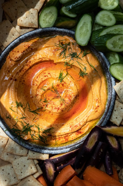 Silky & Spicy Vegan Red Pepper Dip