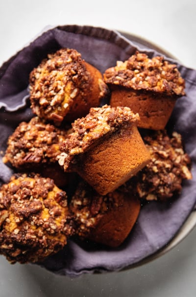 Vegan Sweet Potato Muffins with Pecan Streusel