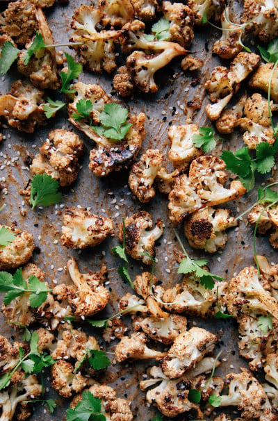 Maple Tahini Glazed Cauliflower with Chipotle