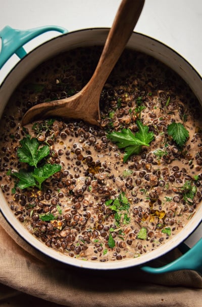 White Wine Lentils with Mustard & Thyme
