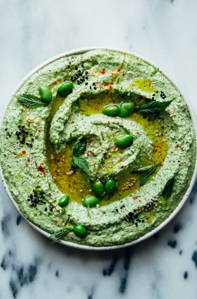 Edamame Dip with Mint, Jalapeño & Lime