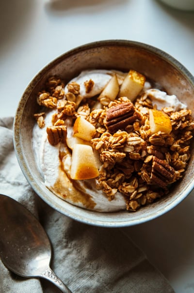 Spiced Sweet Potato Granola with Pecans
