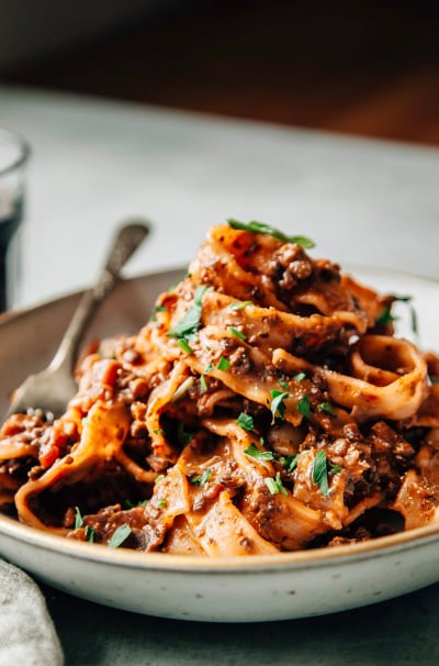 Hearty Mushroom & Beet Bolognese