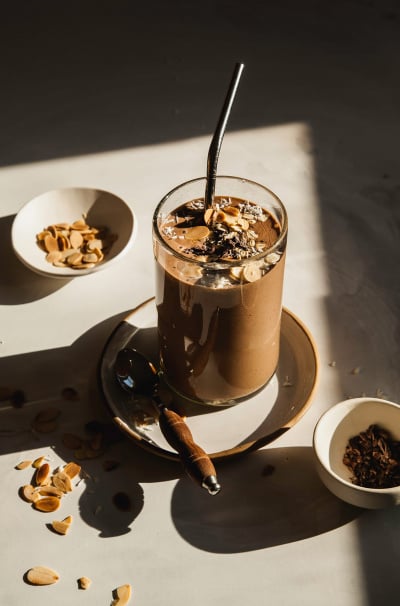 Chocolate Banana Oat Breakfast Smoothie