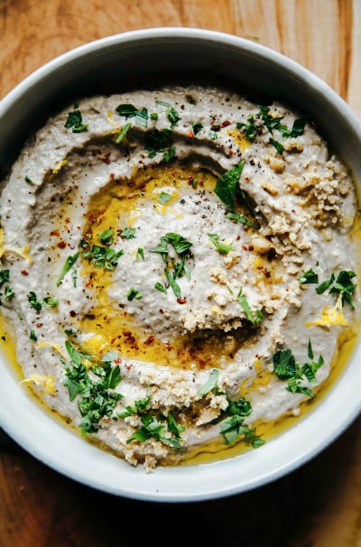 Eggplant Dip with Toasted Walnuts, Lemon, Tahini & Yogurt
