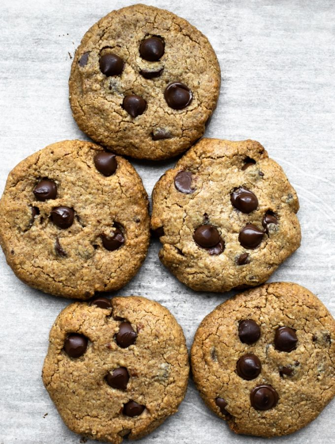 Almond Butter Chocolate Chip Cookies (Vegan, Gluten-free)
