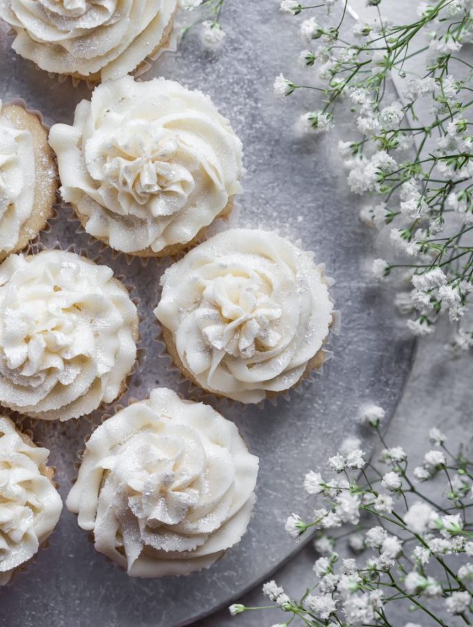 Vegan Vanilla Cupcakes (Gluten-free)