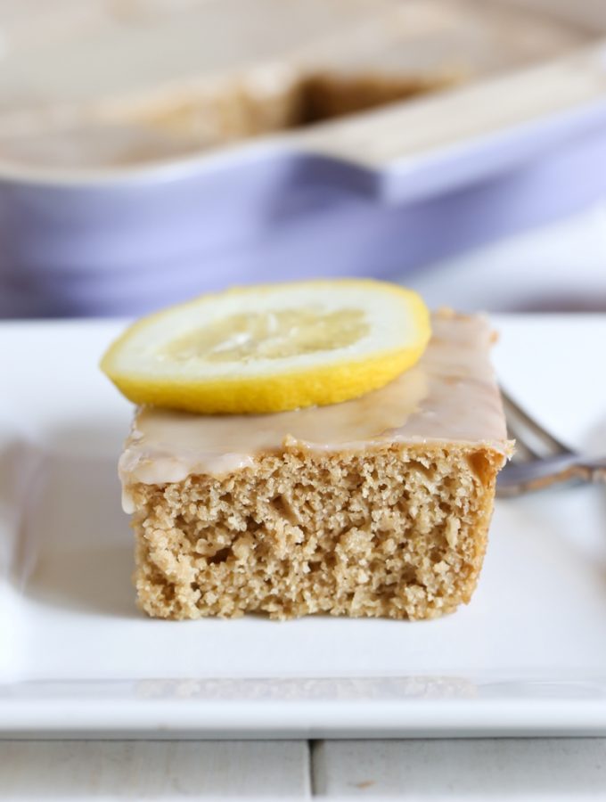 Healthy Vegan Lemon Cake (Gluten Free Option)