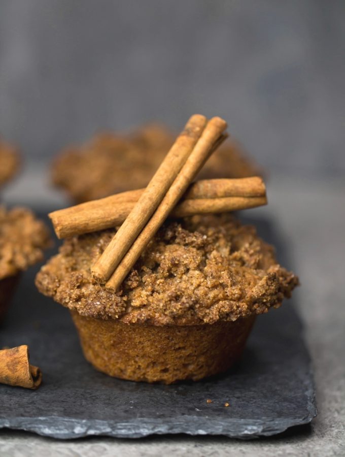 Vegan Bakery Style Cinnamon Streusel Muffins