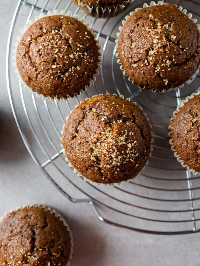 Vegan Gingerbread Muffins (Oil-free Option!)