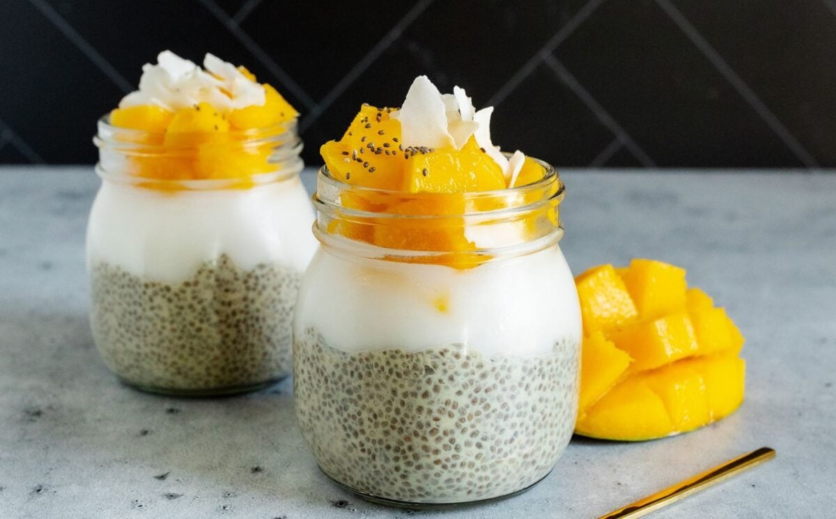 Mango Coconut Chia Seed Pudding