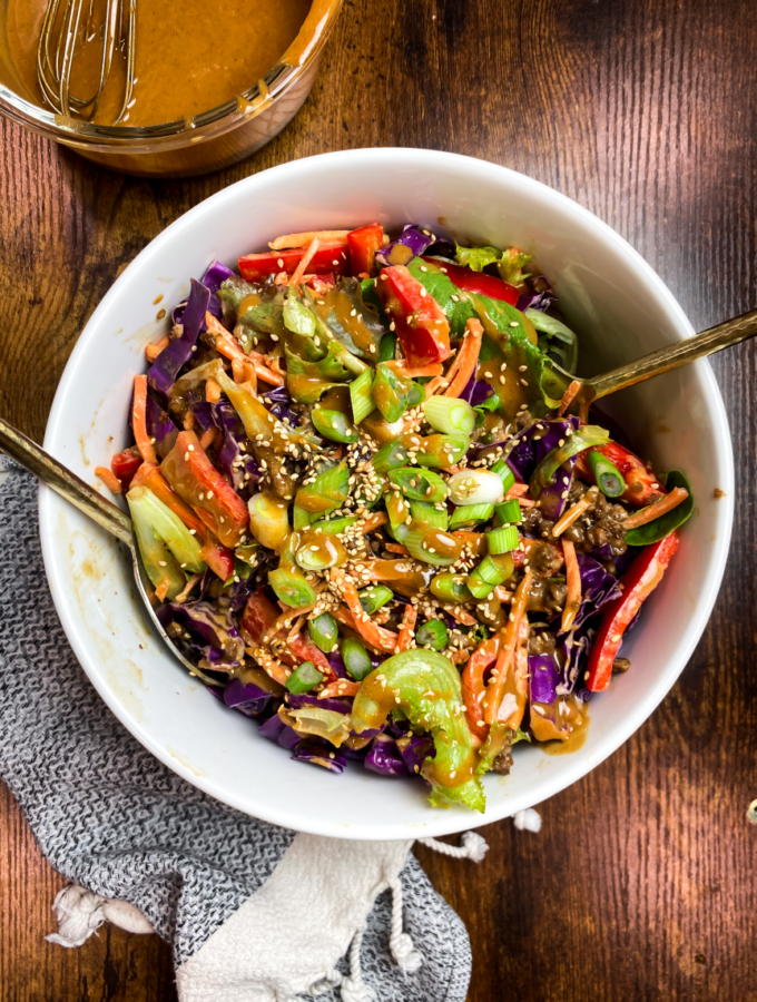 Vegan Thai Peanut Salad (Oil-free)