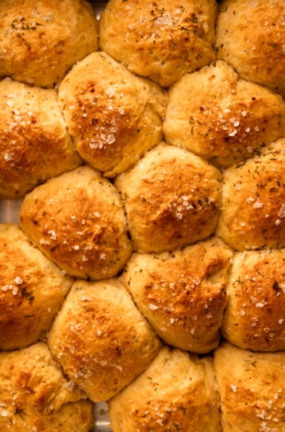 Savory No-Knead Dinner Rolls with Sweet Potato & Herbs